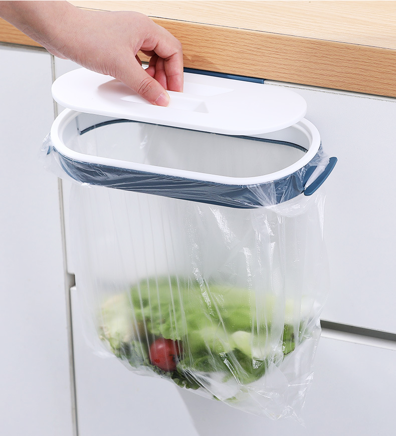 Soporte bolsas basura gris y blanco TH24055