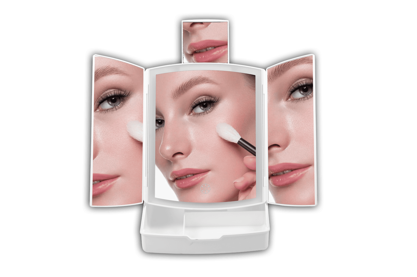Espejo LED plegable con organizador de maquillaje 3 en 1 TL24079