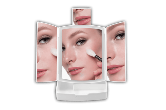 Espejo LED plegable con organizador de maquillaje 3 en 1 TL24079
