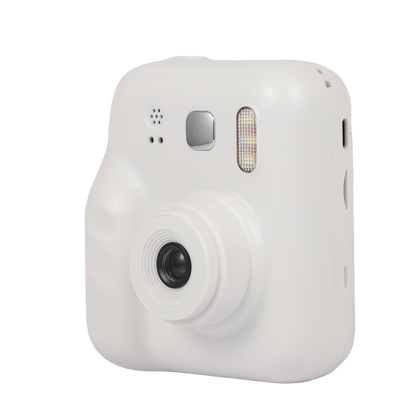 Cámara Digital con Impresora Térmica Blanca+ 4 rollos de impresión de colores TG24126B