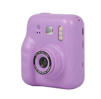 Cámara Digital con Impresora Térmica Morada+ 4 rollos de impresión de colores TG24126M