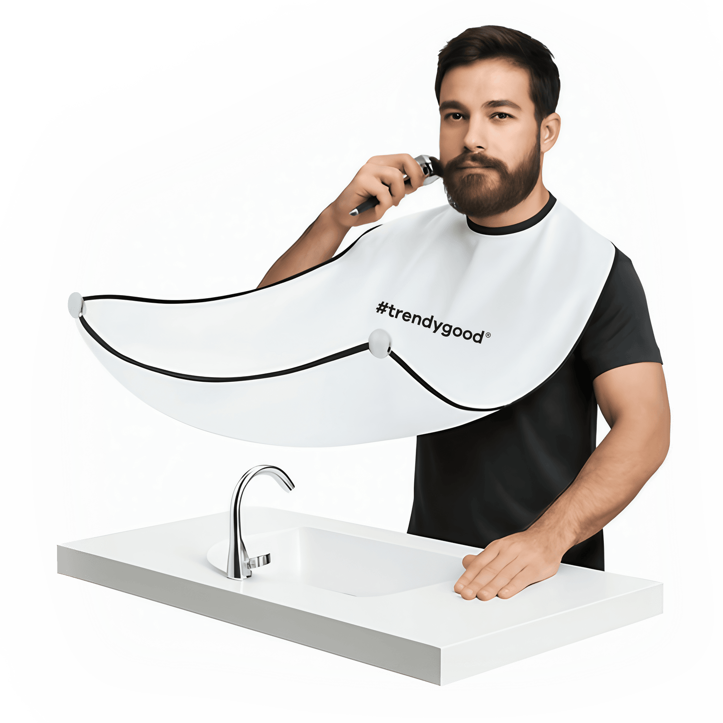Delantal recogebarba con ventosas TL24077