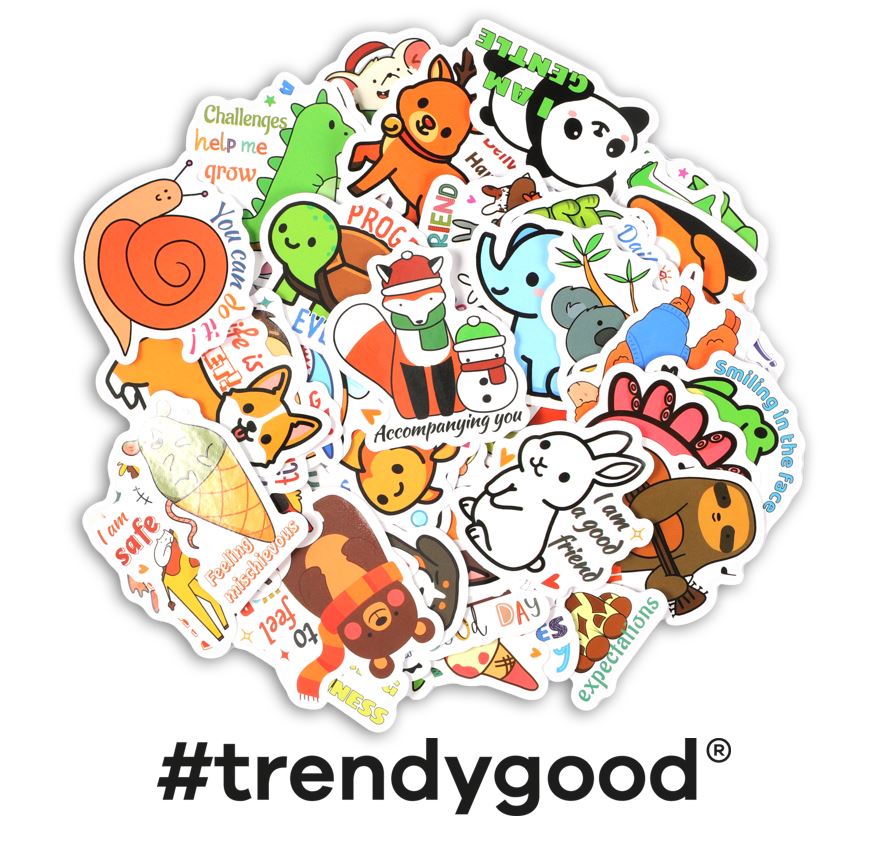 Pegatinas animales con texto 50 unidades TG24132